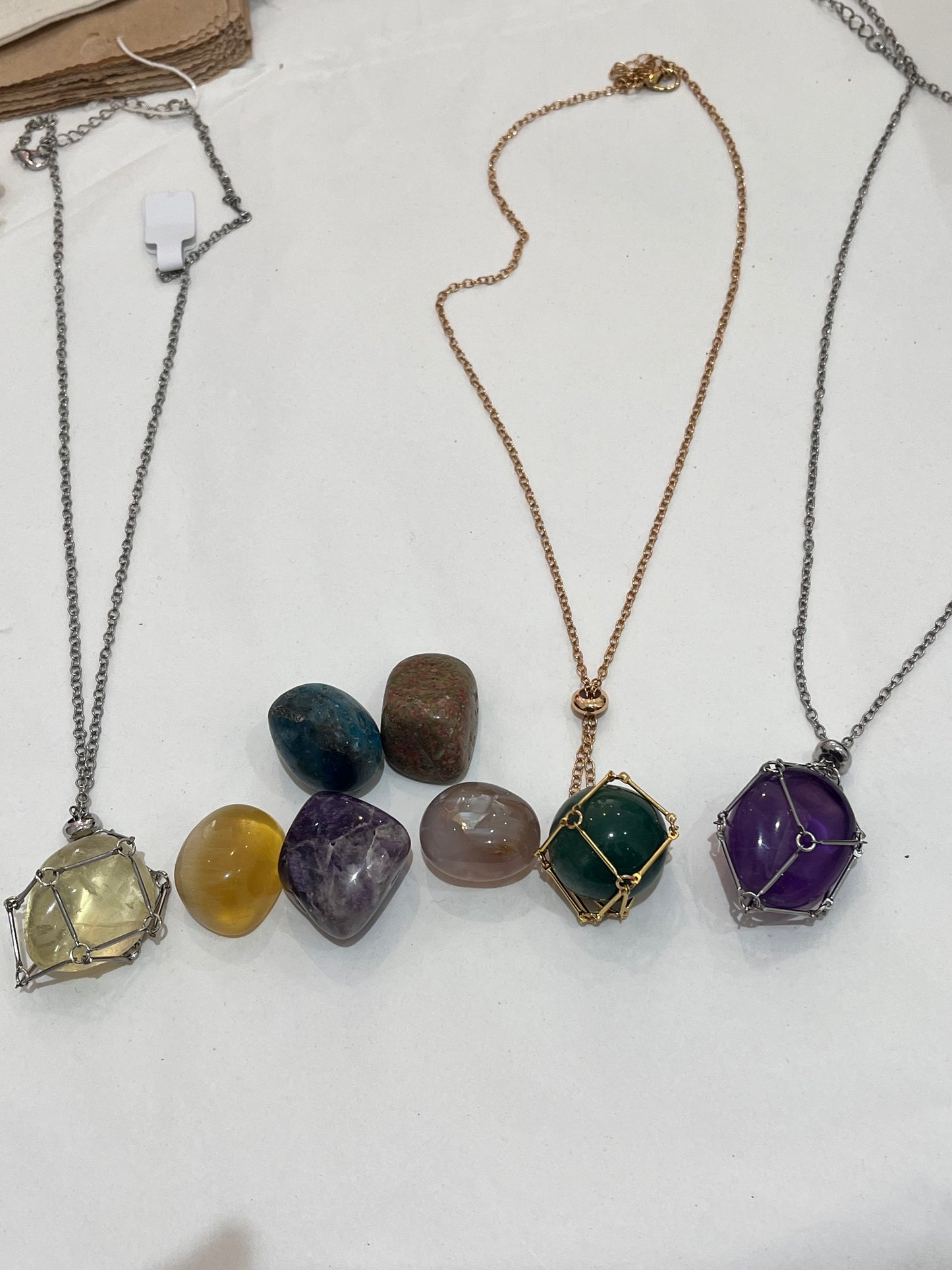 Crystal Stone Holder Necklace
