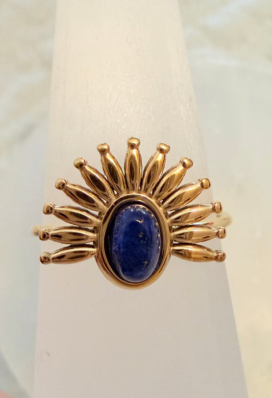 Beautiful Lapis Lazuli Ring, Waterproof