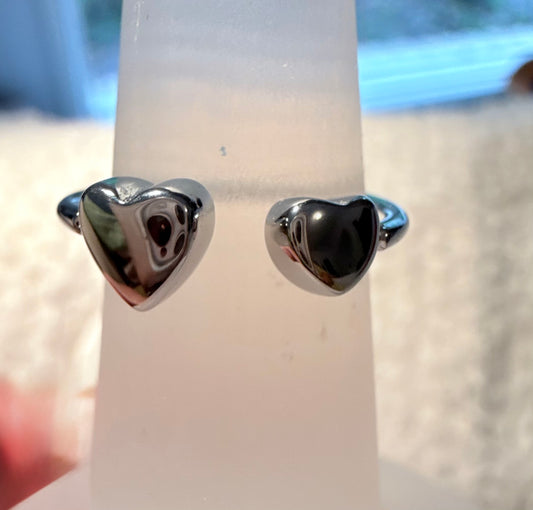 Double Heart Stainless Steel Waterproof Rings