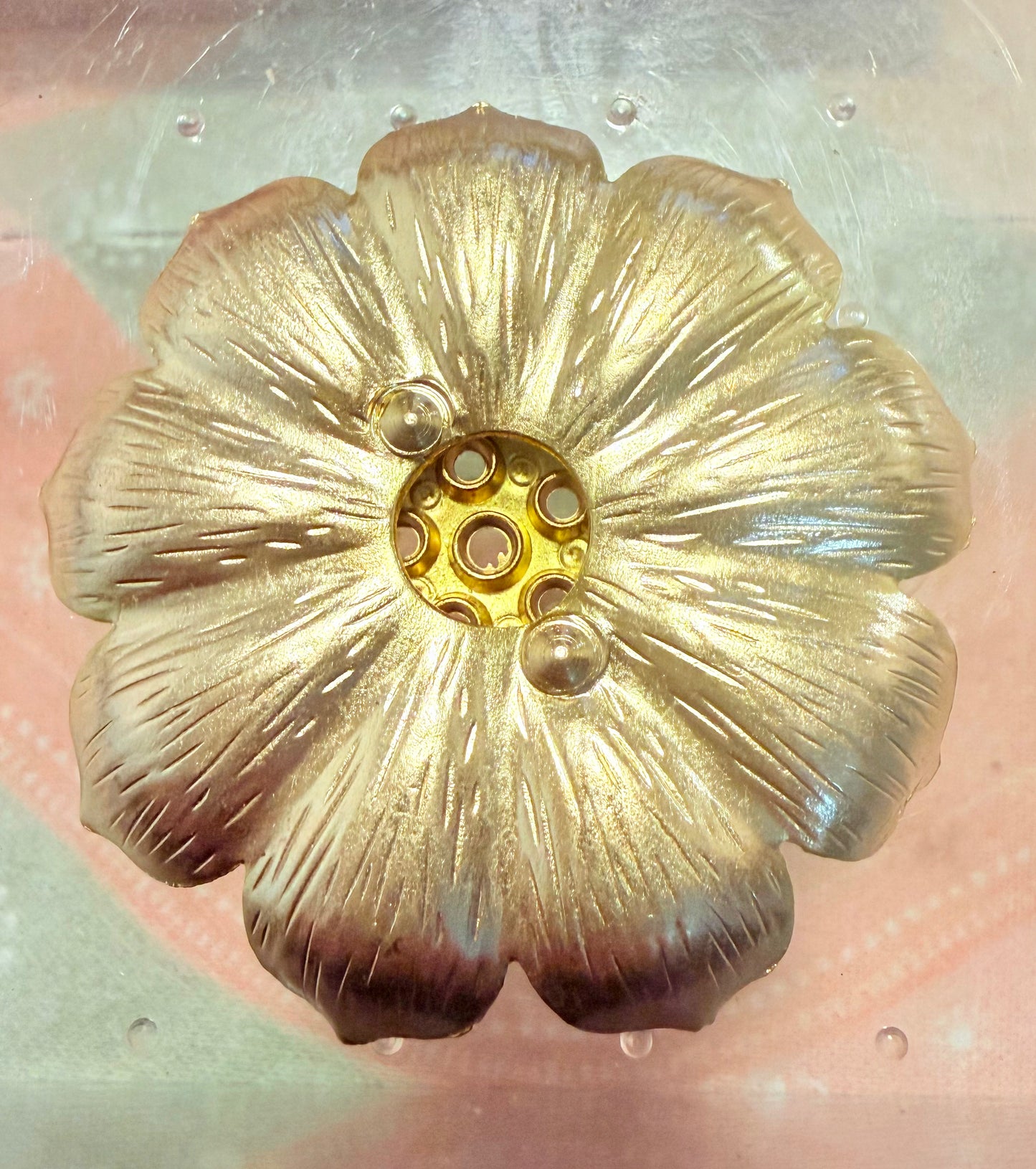 Golden Lotus Incense Holder