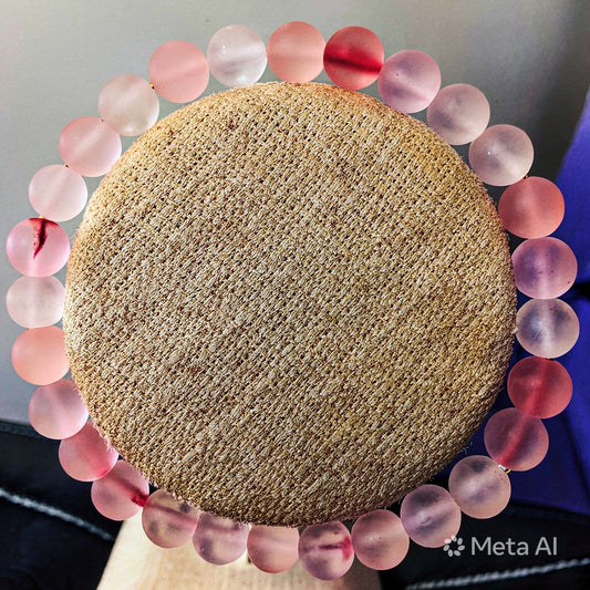 Matte Watermelon Quartz 6mm Bracelet