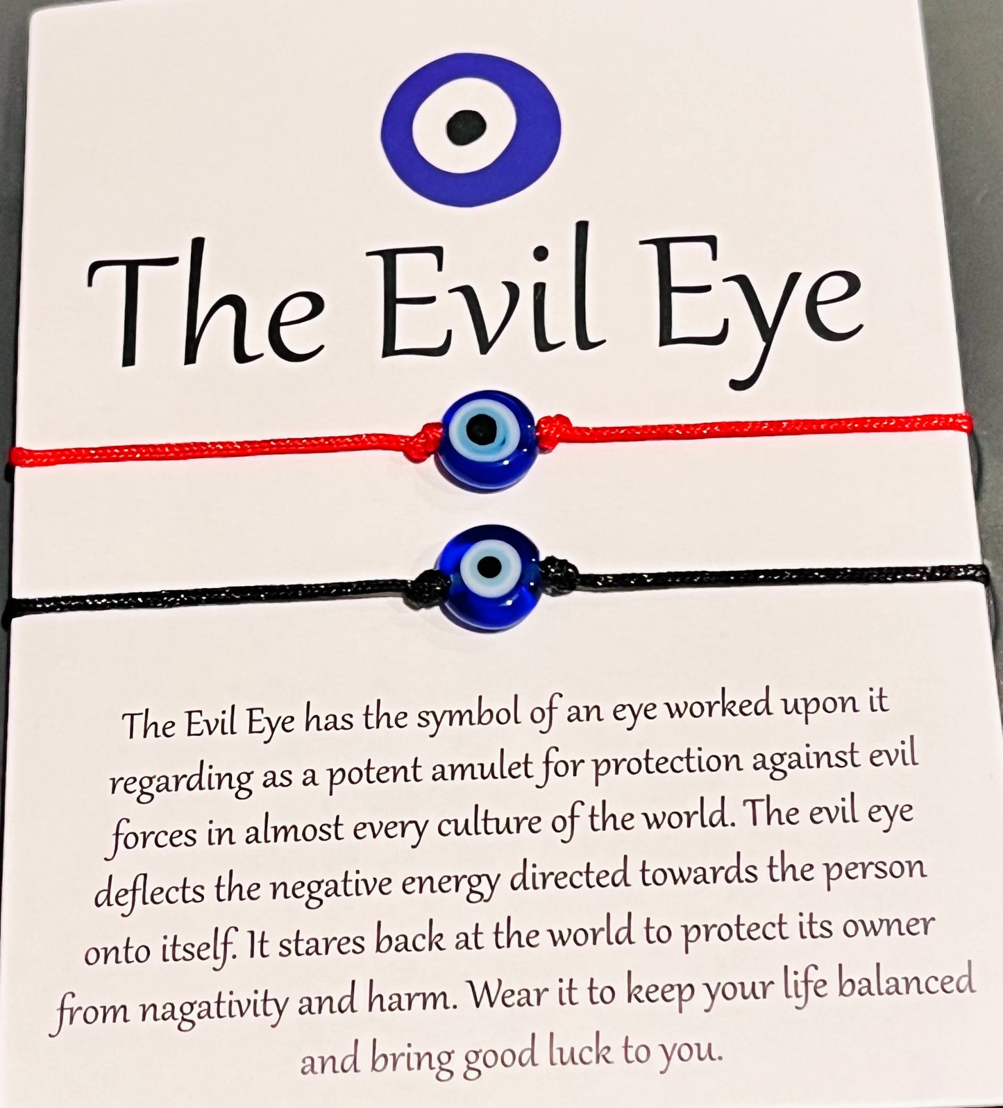 Set 2 Adjustable Evil Eye Bracelets