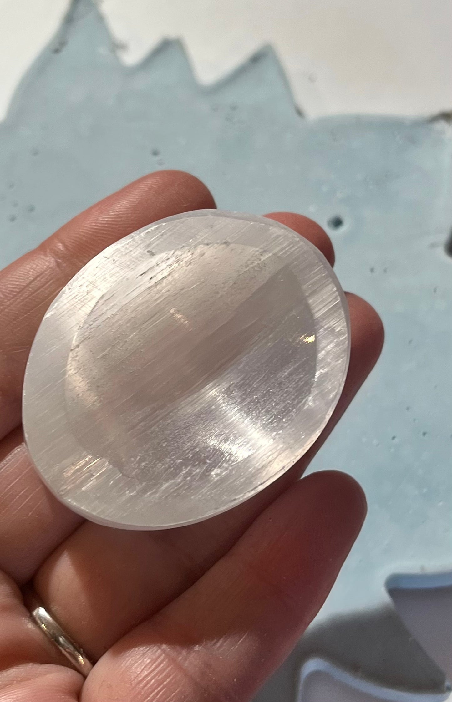 Selenite Worry Stones