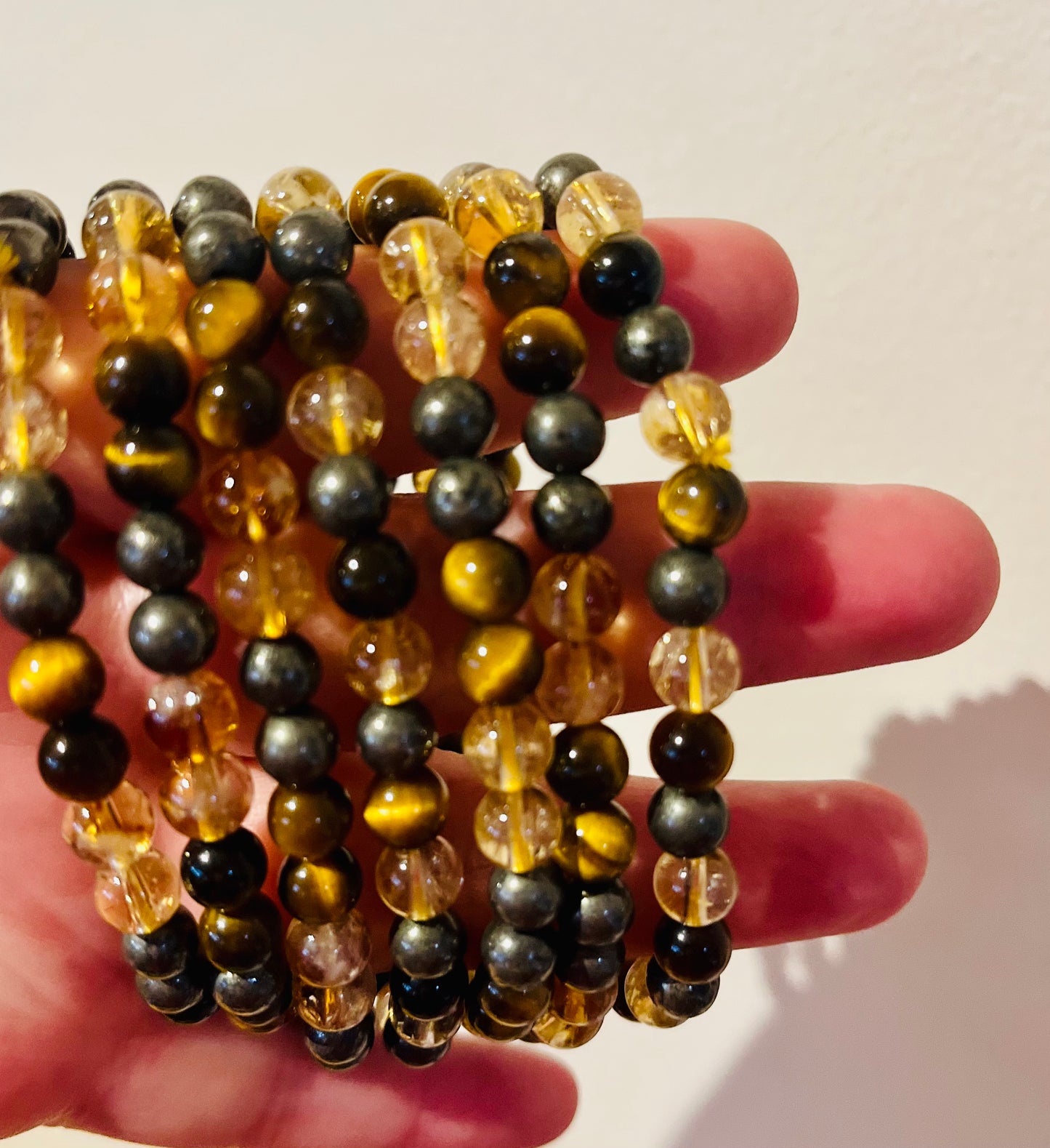 Abundance Bracelet, Pyrite, Tiger Eye and Citrine