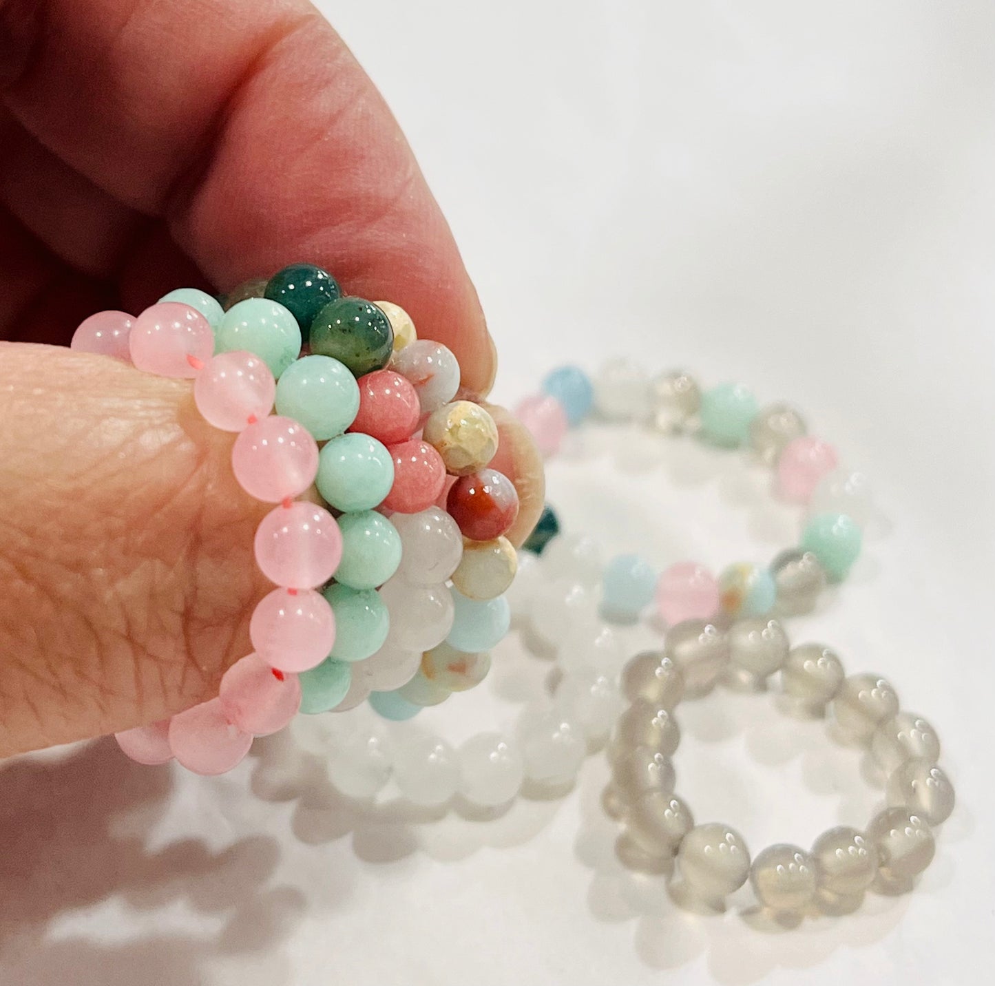 Crystal or gemstone Bead Rings