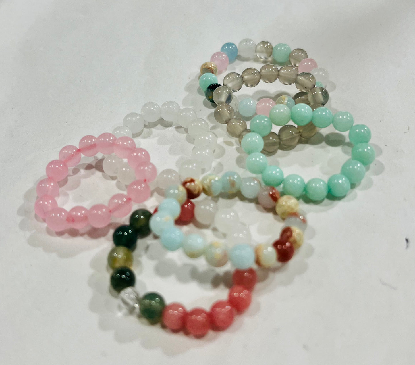 Crystal or gemstone Bead Rings