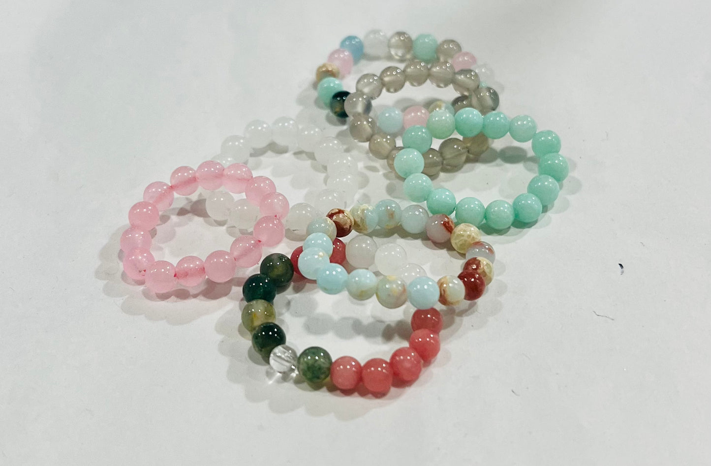 Crystal or gemstone Bead Rings