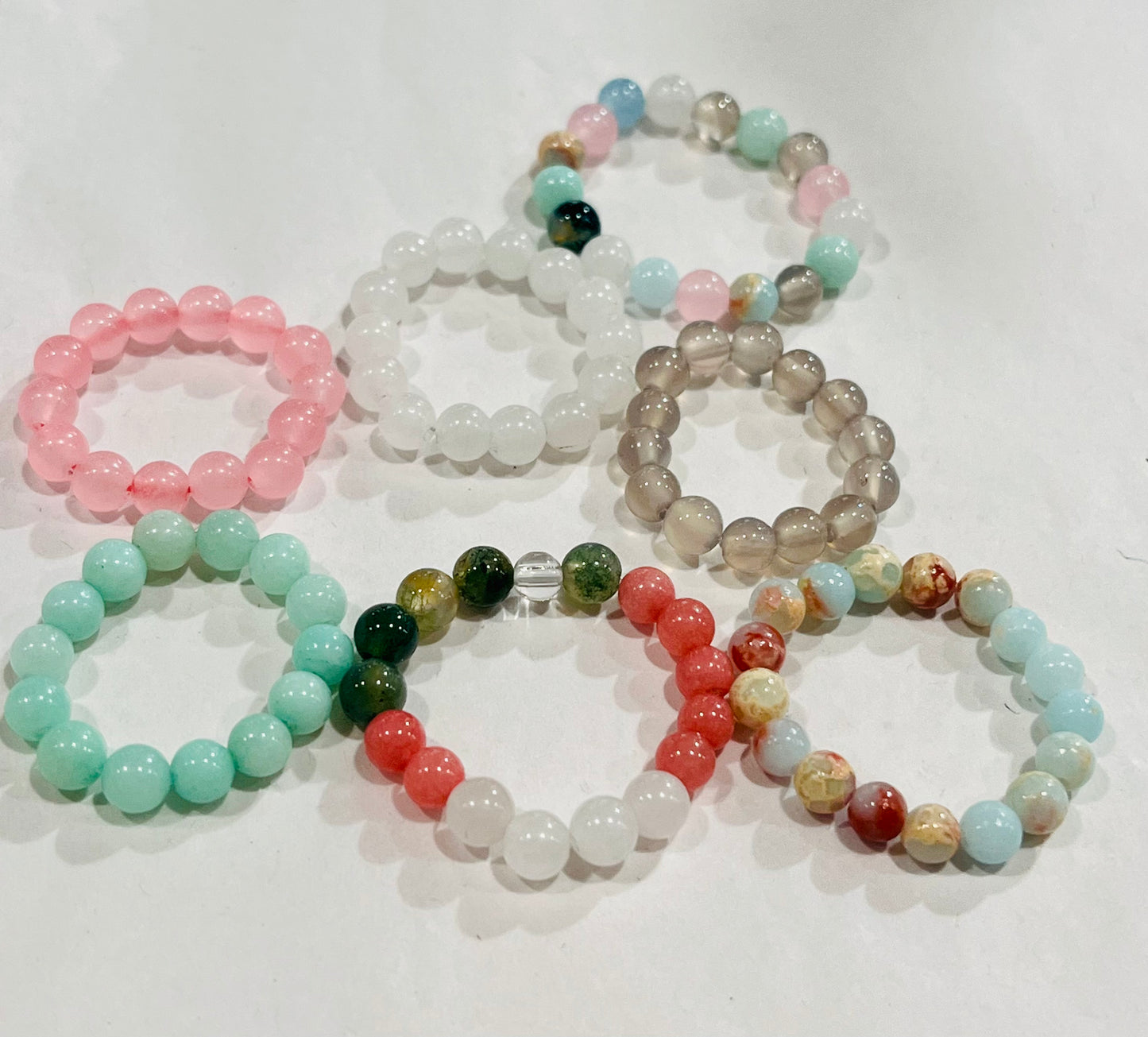 Crystal or gemstone Bead Rings