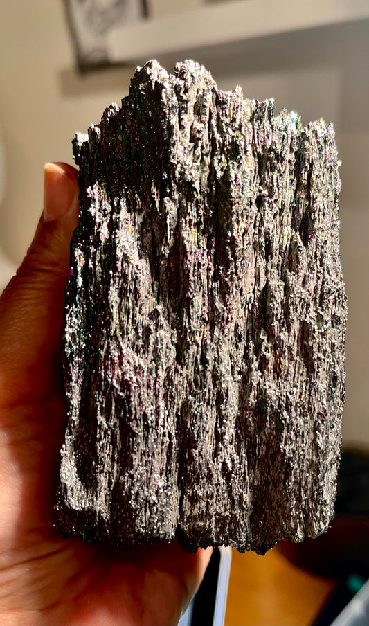 Raw black rainbow carborundum