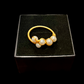 Natural Pearl and Gold Plated Adjustable Rings