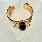 Tiger Eye Gold Plated Adjustable Ring
