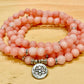 Pink Opal 108 Beads Mala Necklaces