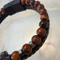 Tiger Eye, Hematite , Three Layers Leather Bracelets