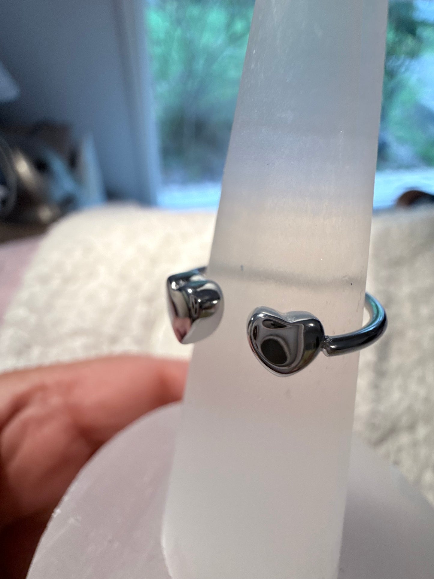 Double Heart Stainless Steel Waterproof Rings