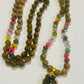 Tiger Eye and Rainbow Tourmaline Knotted 108 Mala