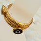 Evil Eye Protection Waterproof, Gold Plated Ring Size 7