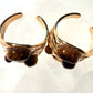 Three Natural Tiger Stones Gold Plated Waterproof Adjustable Rings