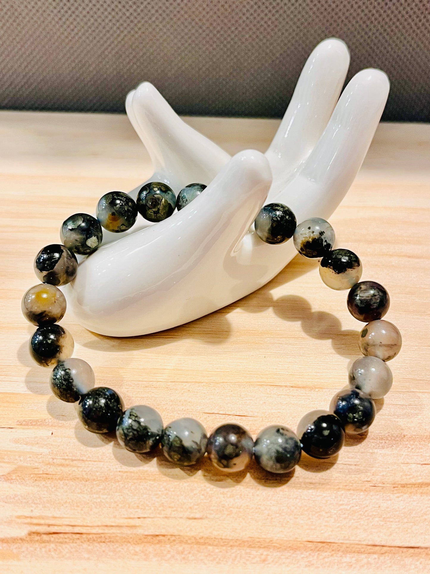 Agate with Piryte Inclusion Bracelet