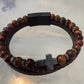 Tiger Eye, Hematite , Three Layers Leather Bracelets