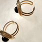 Obsidian Adjustable Gold Plated Waterproof Rings