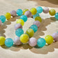 Three Gemstones Bracelets, Kunzite, Jade and Amazonite, 10mm