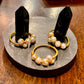 Natural Pearl and Gold Plated Adjustable Rings