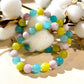 Three Gemstones Bracelets, Kunzite, Jade and Amazonite, 10mm