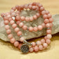 Pink Opal 108 Beads Mala Necklaces