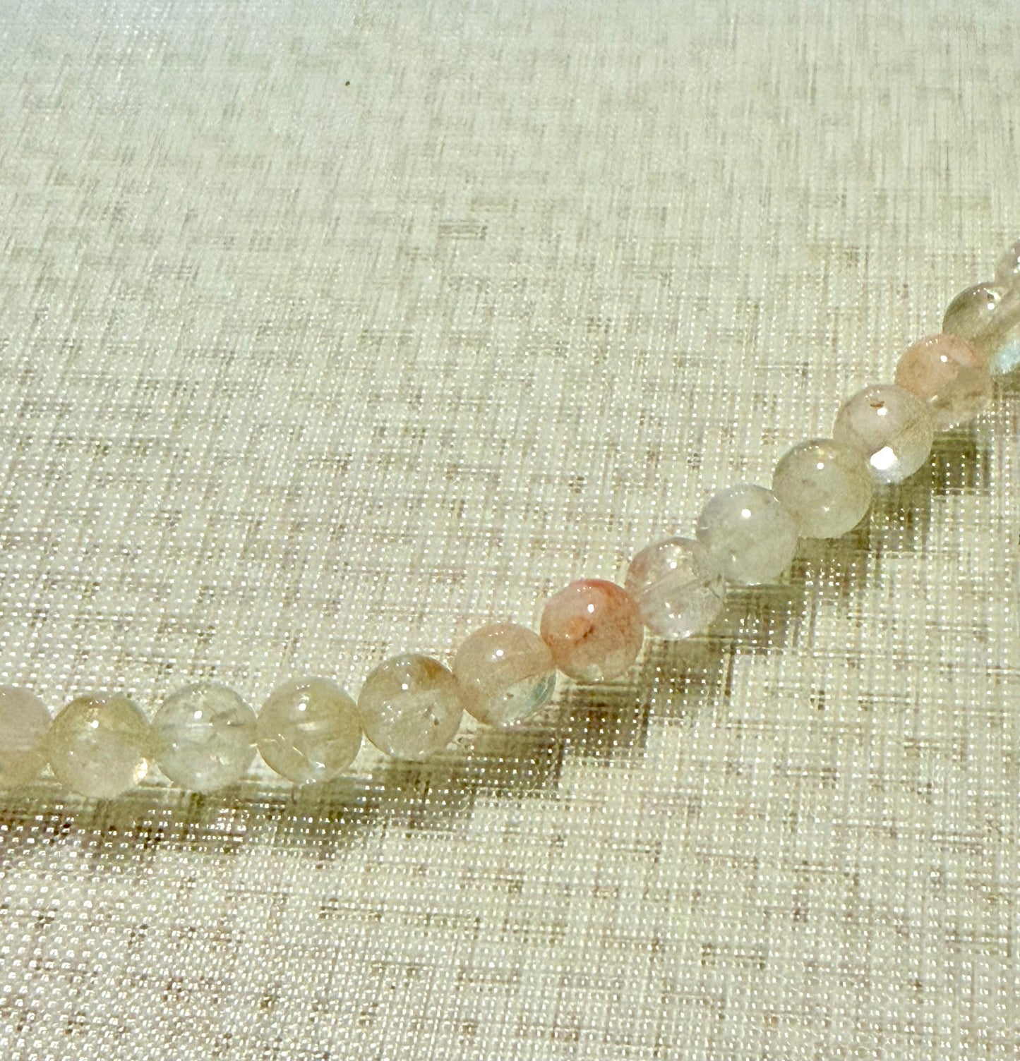 Phantom Quartz Bead Necklace – 7mm