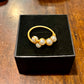 Natural Pearl and Gold Plated Adjustable Rings