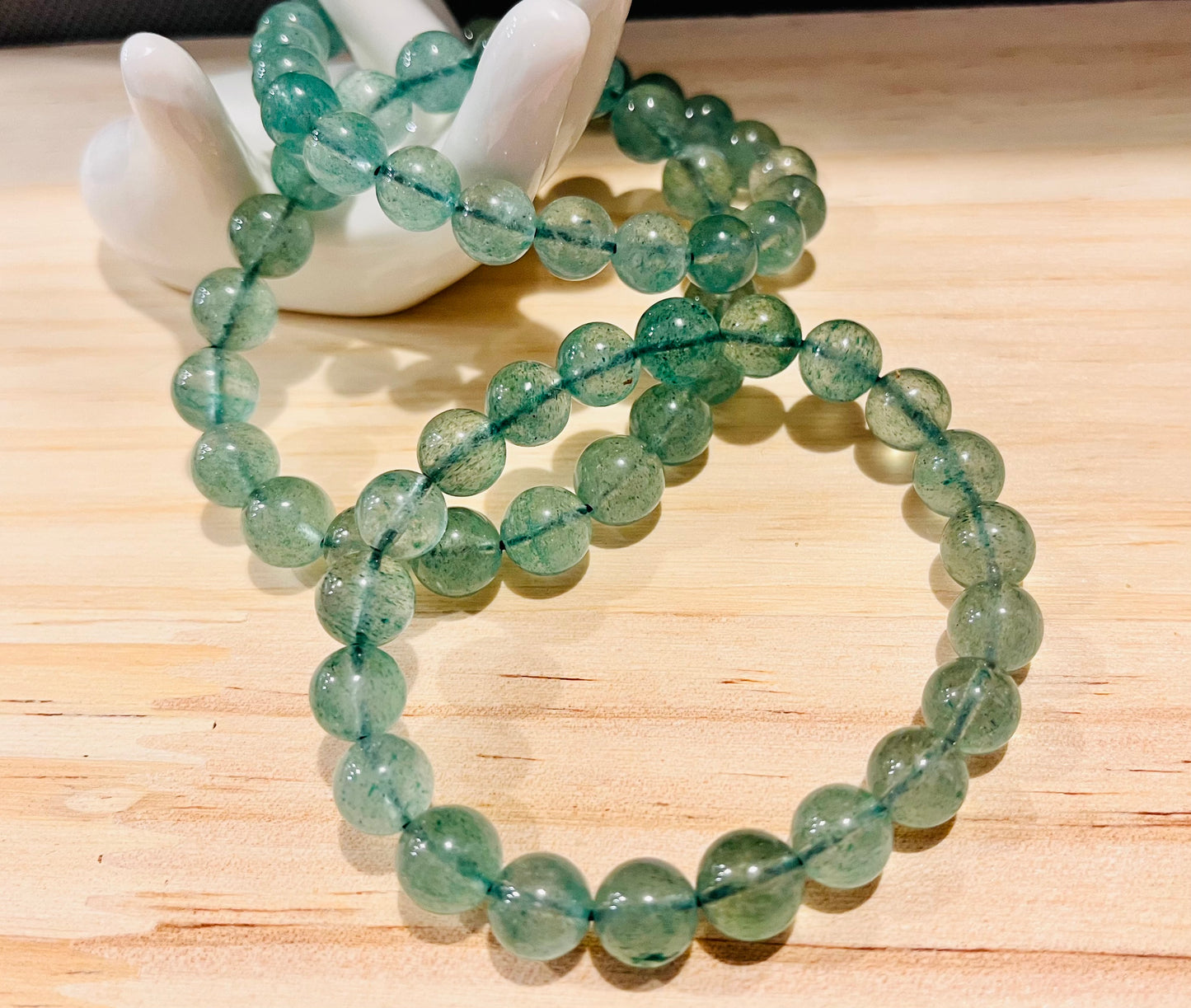 Green Strawberry Quartz Bracelets