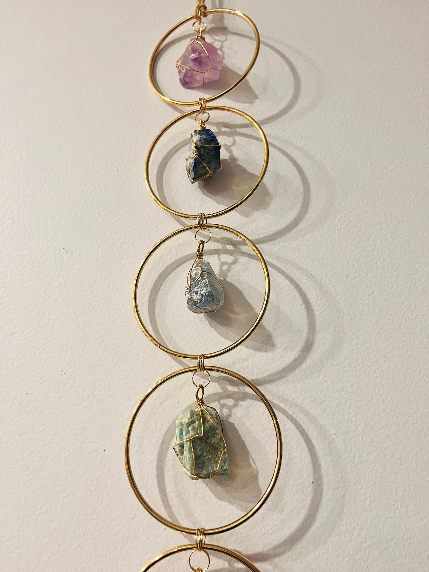 Raw Stones , Seven Chakra Hanger