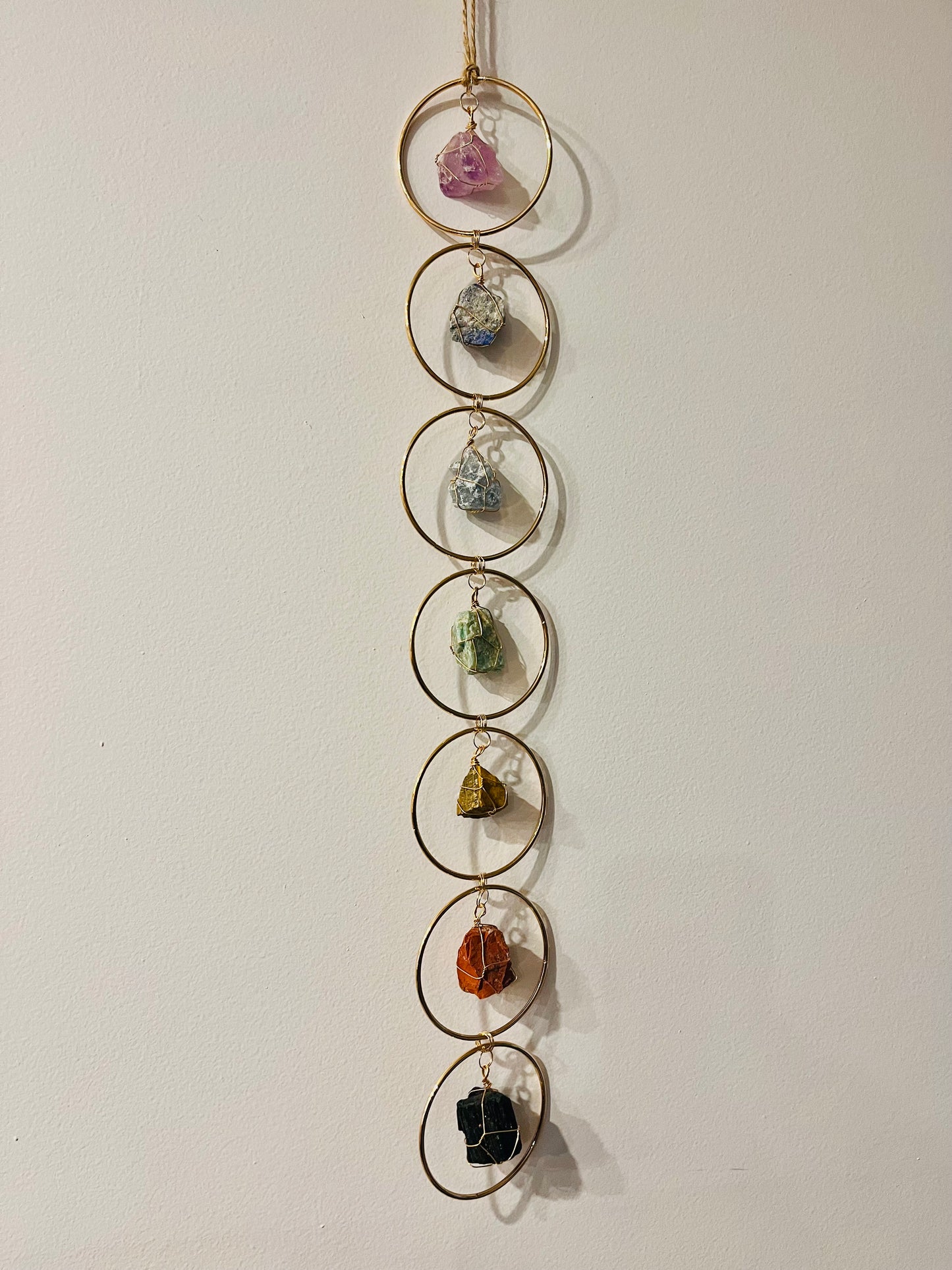 Raw Stones , Seven Chakra Hanger