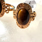 Rings Size 7 , Tiger Eye , Gold Plated, Waterproof