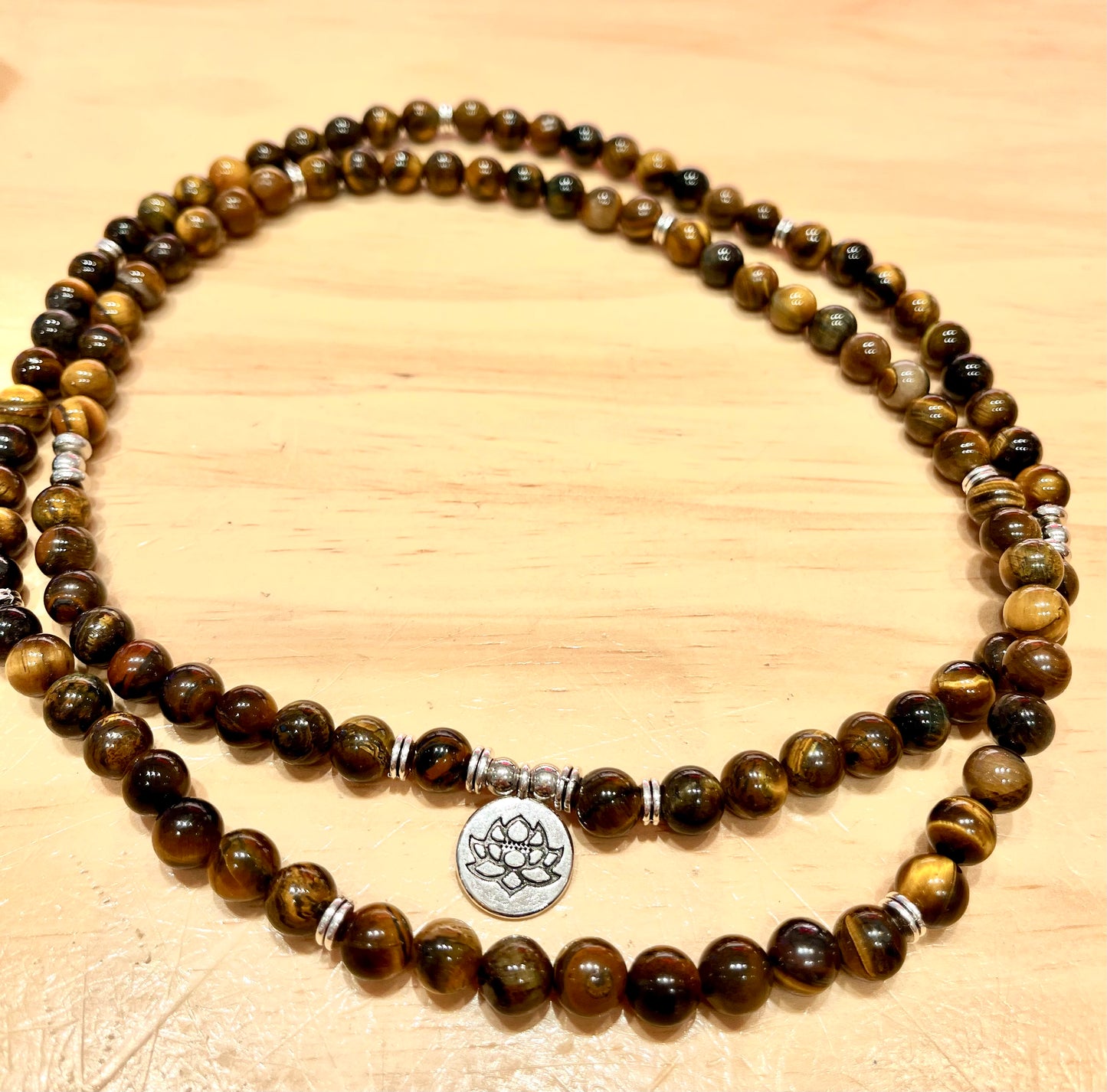 Tiger Eye 8mm Mala Necklaces