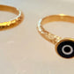 Evil Eye Protection Waterproof, Gold Plated Ring Size 7