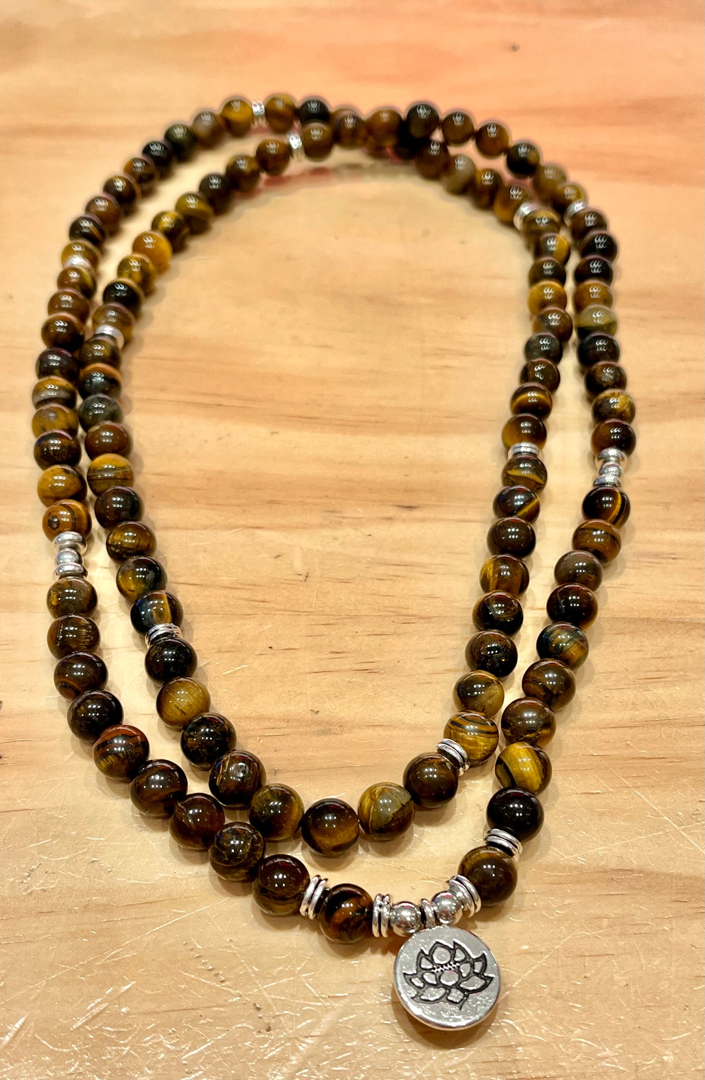 Tiger Eye 8mm Mala Necklaces