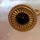 Black Obsidian 18k Gold Plated Adjustable Ring