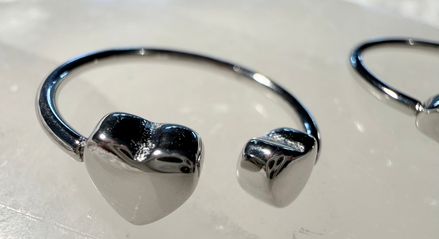 Double Heart Stainless Steel Waterproof Rings