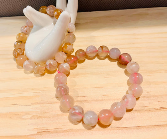 Flower Agate 10mm Bracelets