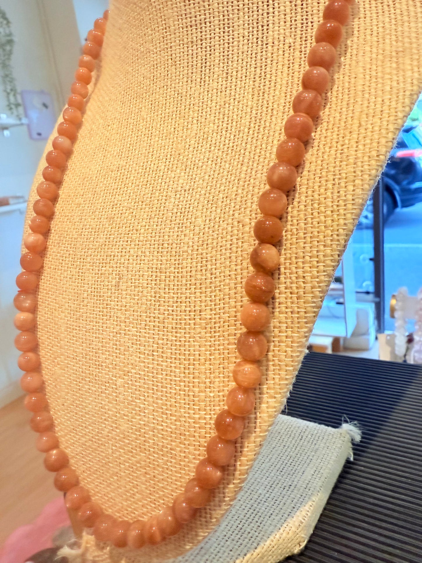 Sunstone Necklace 8mm