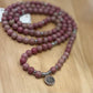 Rhodonite 8mm Mala 108 Beads