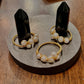 Natural Pearl and Gold Plated Adjustable Rings