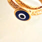 Evil Eye Protection Waterproof, Gold Plated Ring Size 7