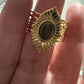 Tiger Eye Gold Plated Adjustable Ring