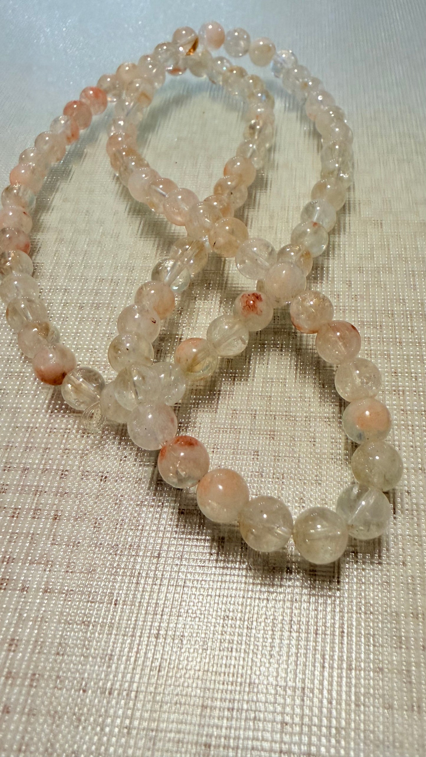 Phantom Quartz Bead Necklace – 7mm