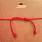 Adjustable Red Knot Evil Eye Bracelet