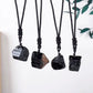 Raw Black Tourmaline Protection Adjustable Necklace