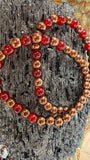 Copper & Carnelian Crystal Bracelet – 6mm