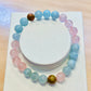 Rose Quartz, Aquamarine and Unakite Fertility 8mm Bracelet